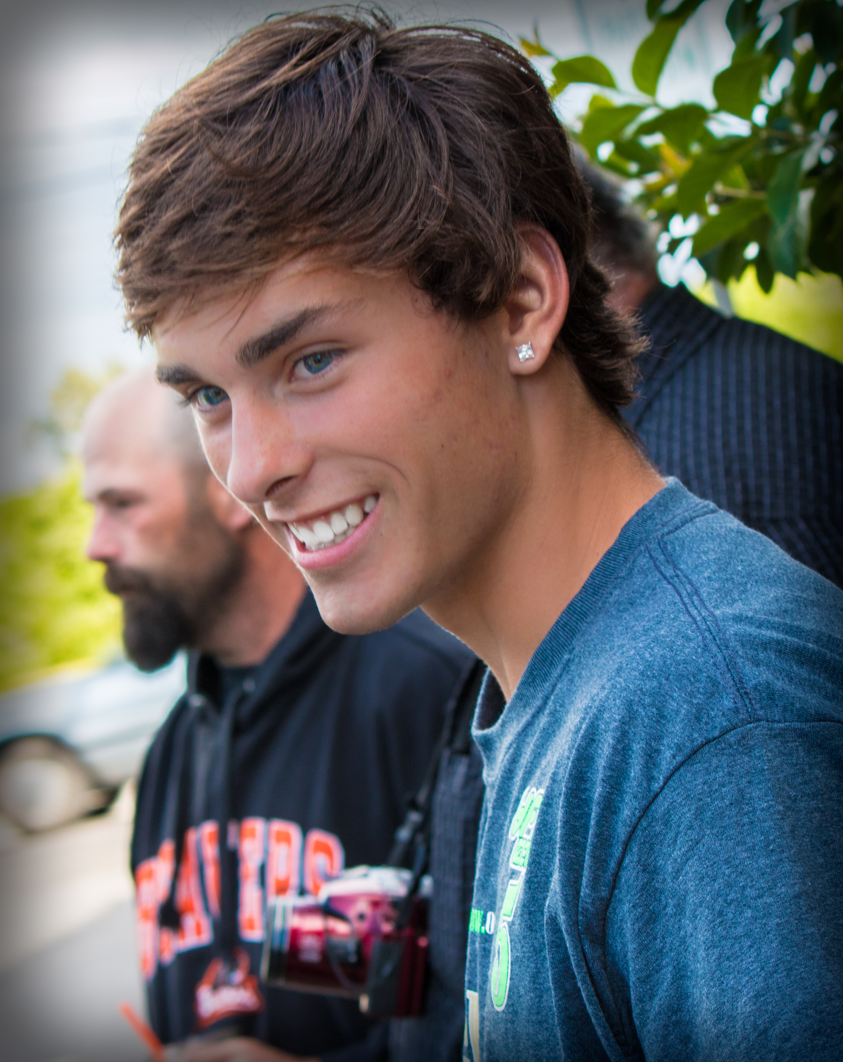 Blake, a teenager, smiles